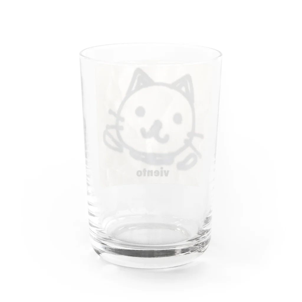 vientoのviento cat Water Glass :back