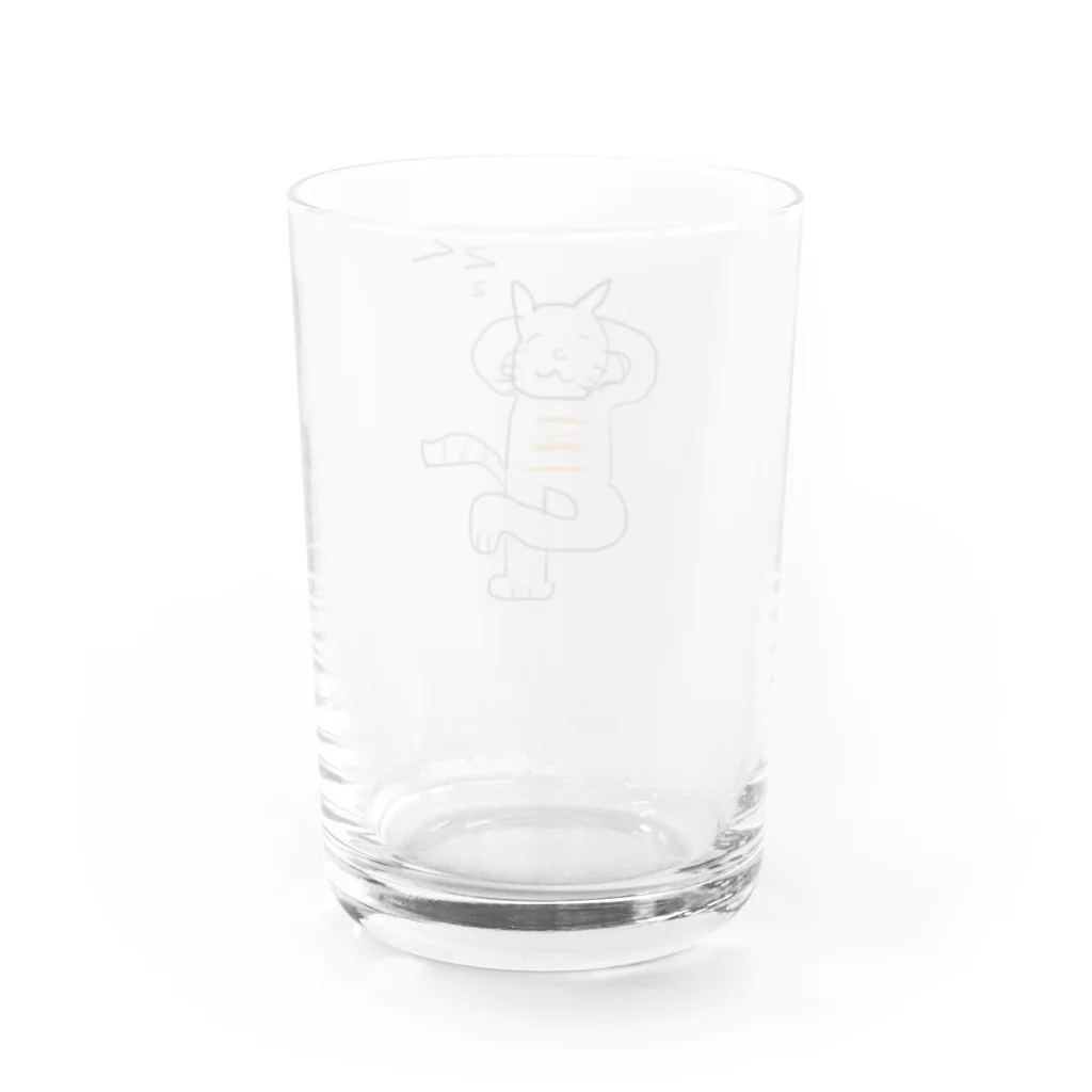 #カルペディエムのネコろぶ猫 Water Glass :back