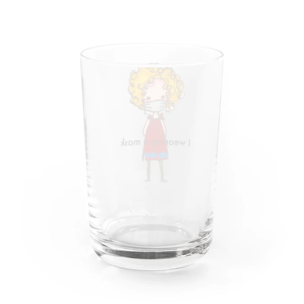 Coupsクーズのマスクガール Water Glass :back