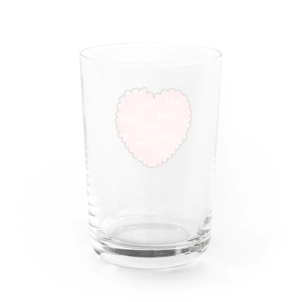 NukoNukoのUSHIハート Water Glass :back