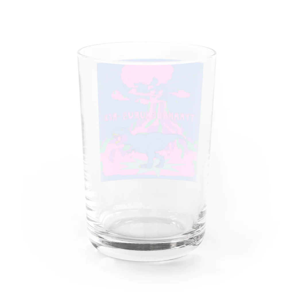 メイド　ミー　チャムのティラノサウルス Water Glass :back