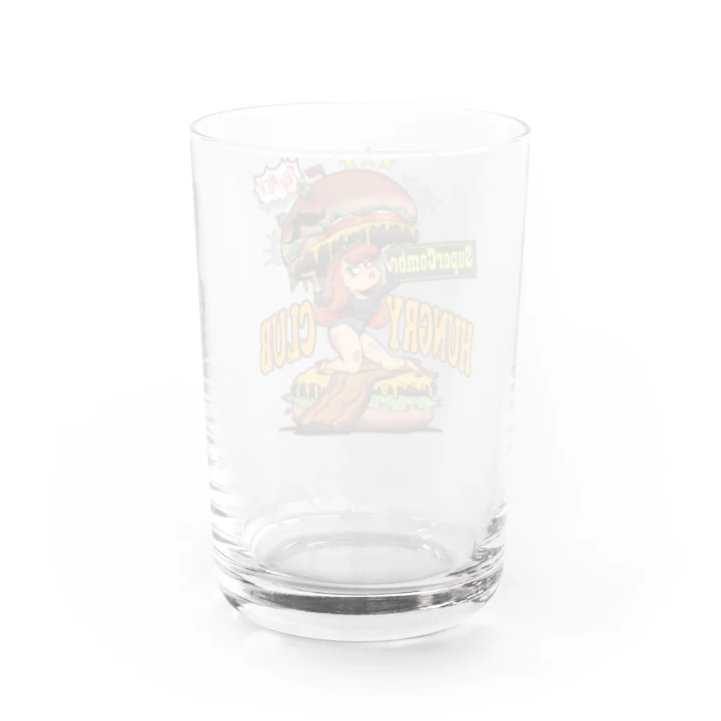 nidan-illustrationの"HUNGRY CLUB" Water Glass :back