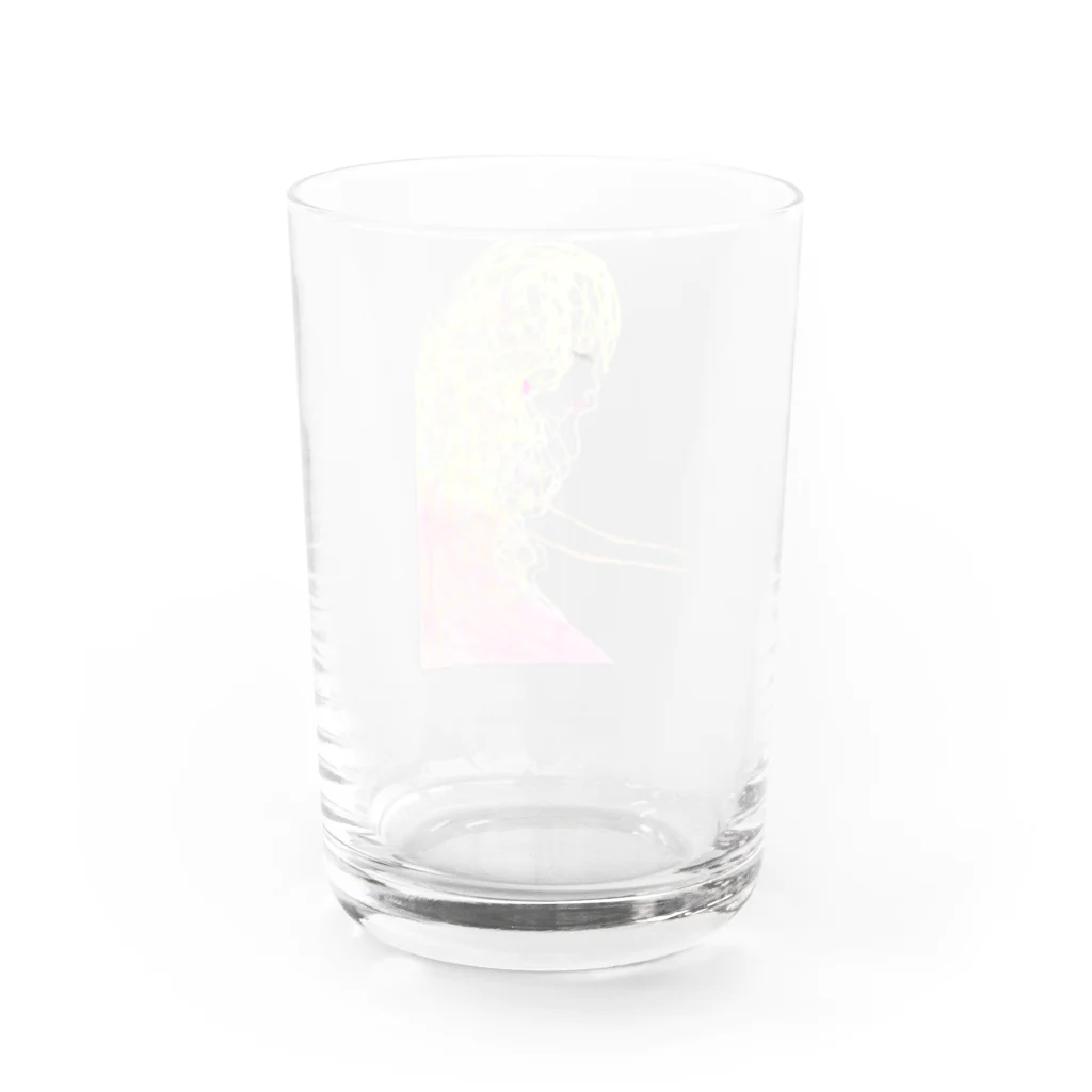 honey bunnyの髪に花をつけた女の子 Water Glass :back