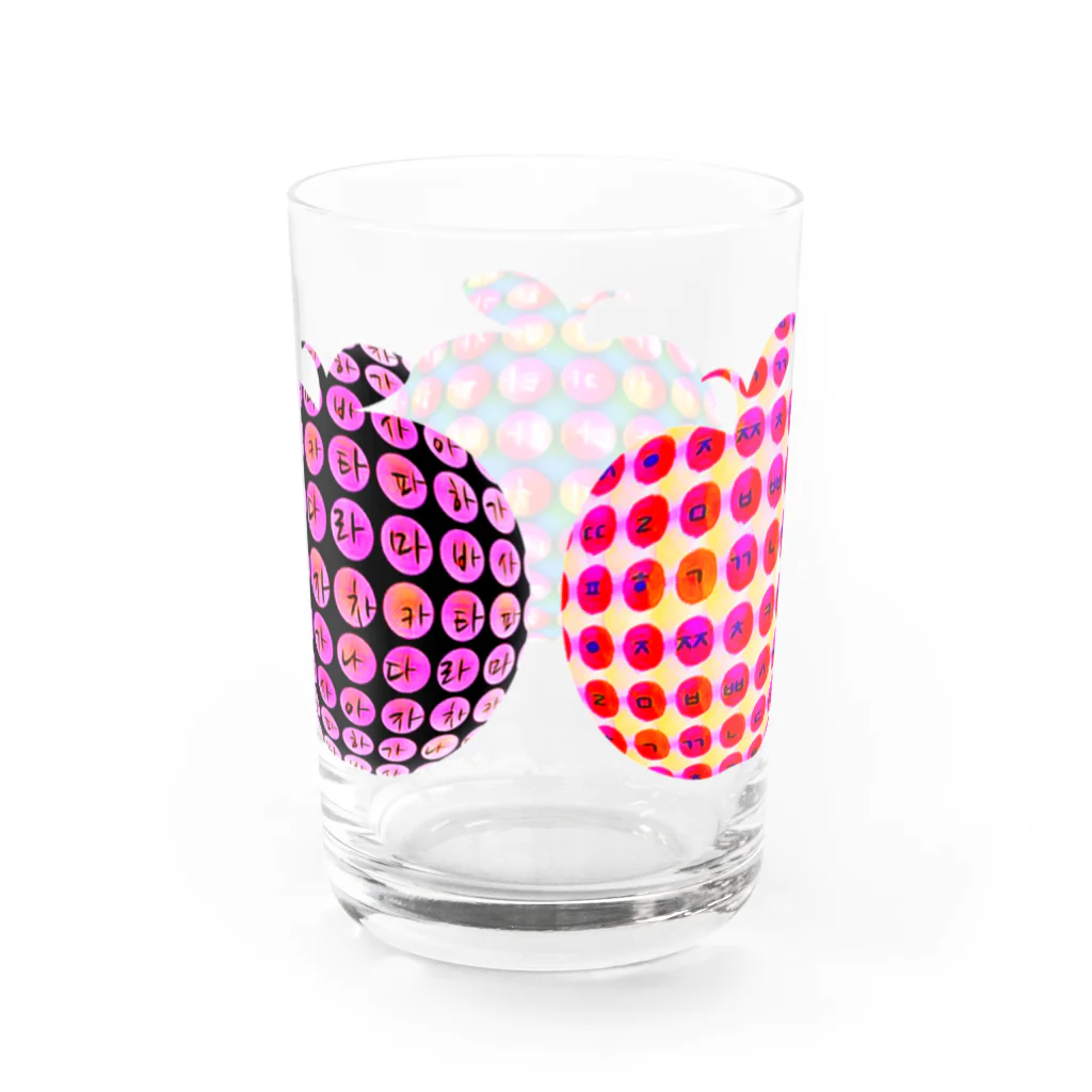 LalaHangeulのはんぐるde林檎たち Water Glass :back