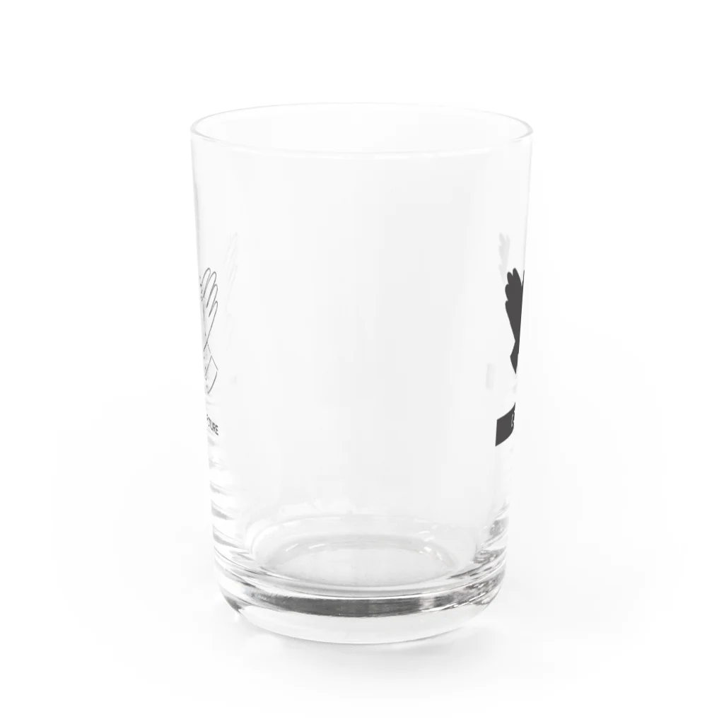 MIRINの影絵_DOVE Water Glass :back