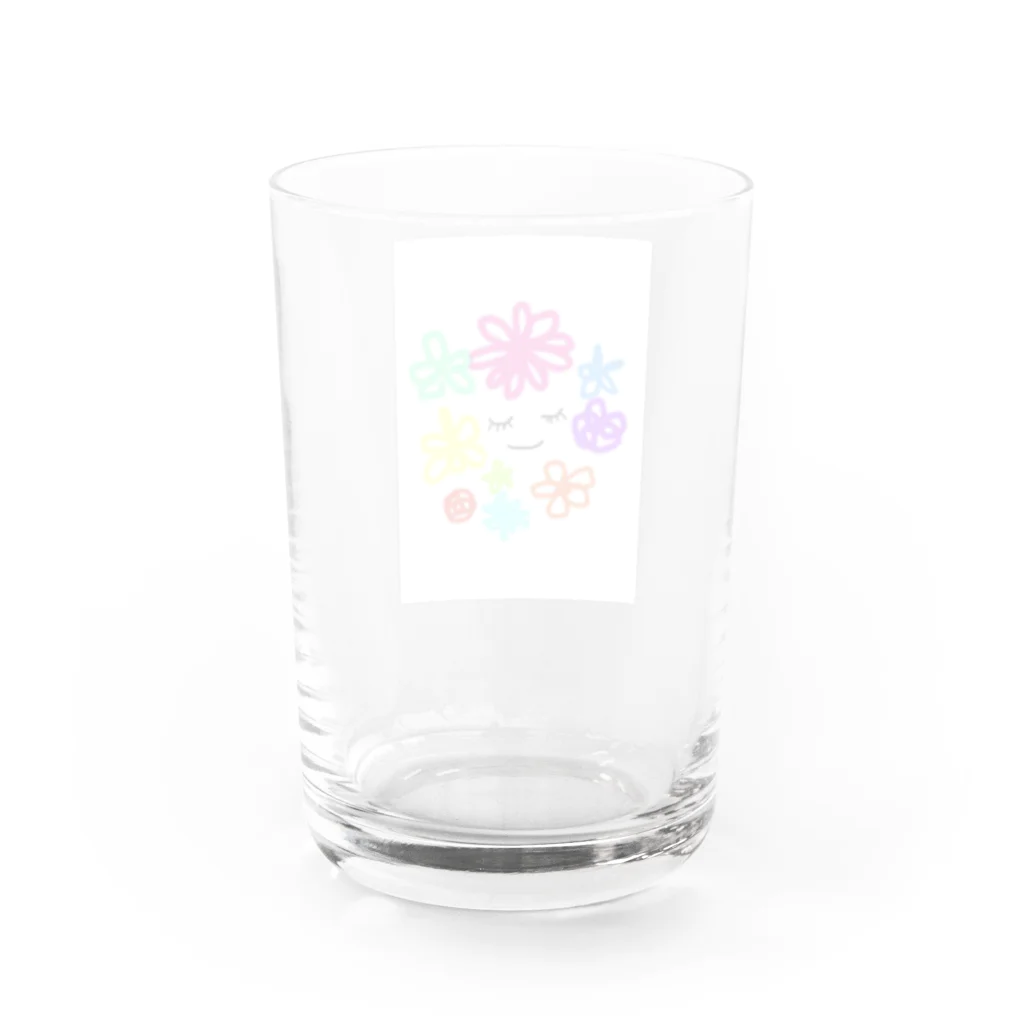 ミカちゃんの部屋⭐︎✴︎make a smile⭐︎✴︎のflower chan(フラワーちゃん) Water Glass :back