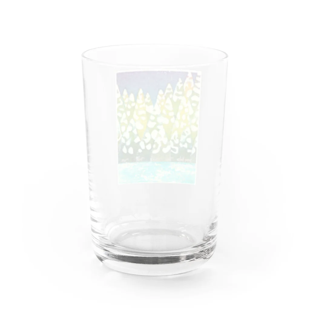 版画舎かちの【shijima】…雪景色に馬… Water Glass :back