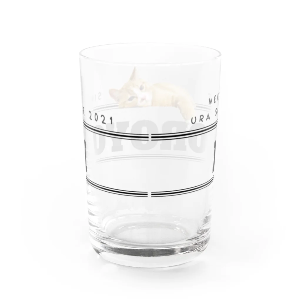 猫ウラ商店の猫のほろよいグラス Water Glass :back