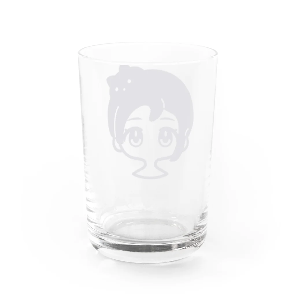 AI作家さむねこの作品集のクロネコアタマ Water Glass :back