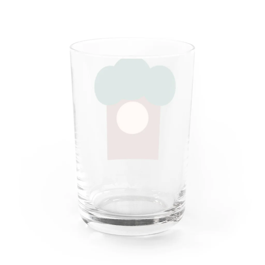 銀ペニ🐘🦷の杉の木ピクトグラム Water Glass :back