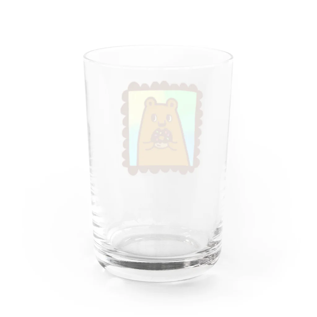 ラッタ商店のドーナツとクマ Water Glass :back