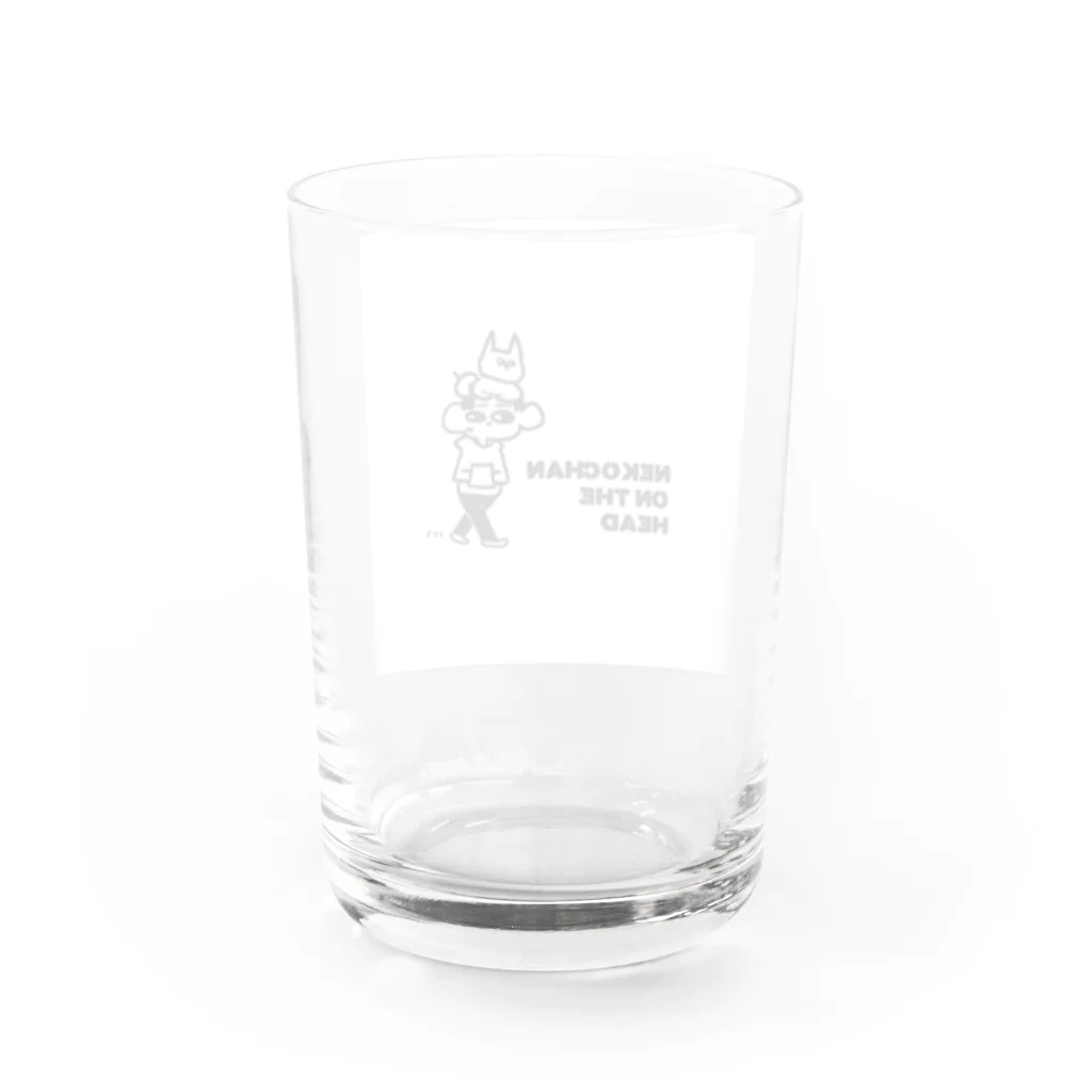 Flock of Frogsのネコチャンオンザヘッド Water Glass :back