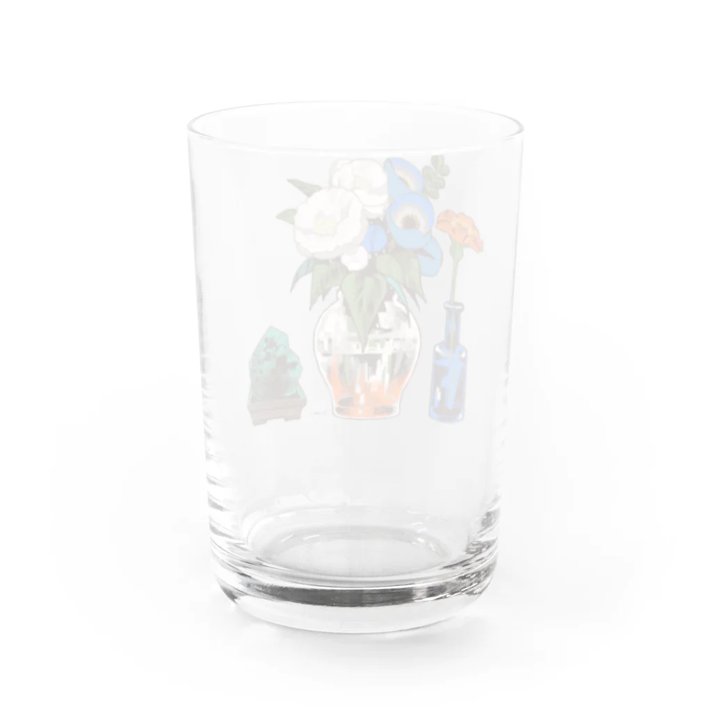 tomidoronの生花を見守る石 Water Glass :back