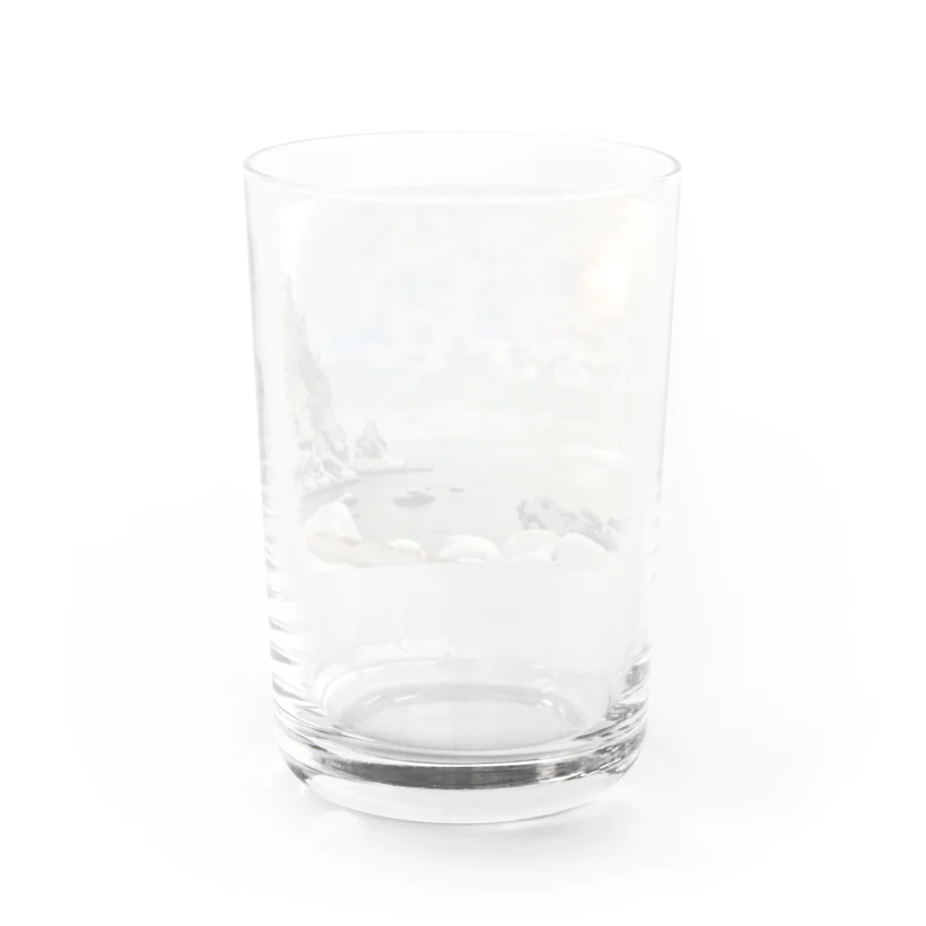 釣り好きの為店の北の国の自然 Water Glass :back