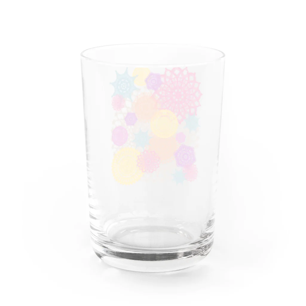 sandy-mのレースのお花畑 トロピカルカラー Water Glass :back