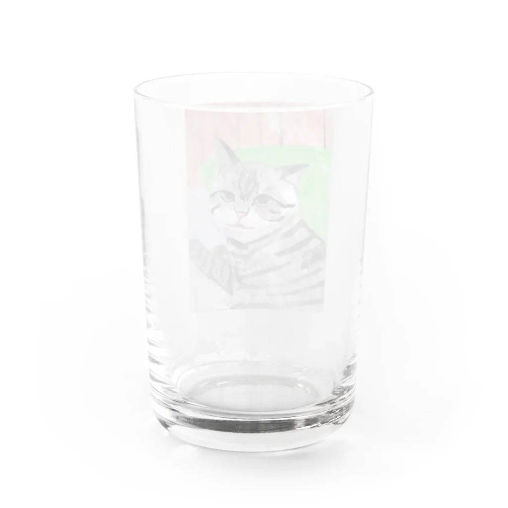 ねこの森でお散歩のシャムミックスちゃん Water Glass :back