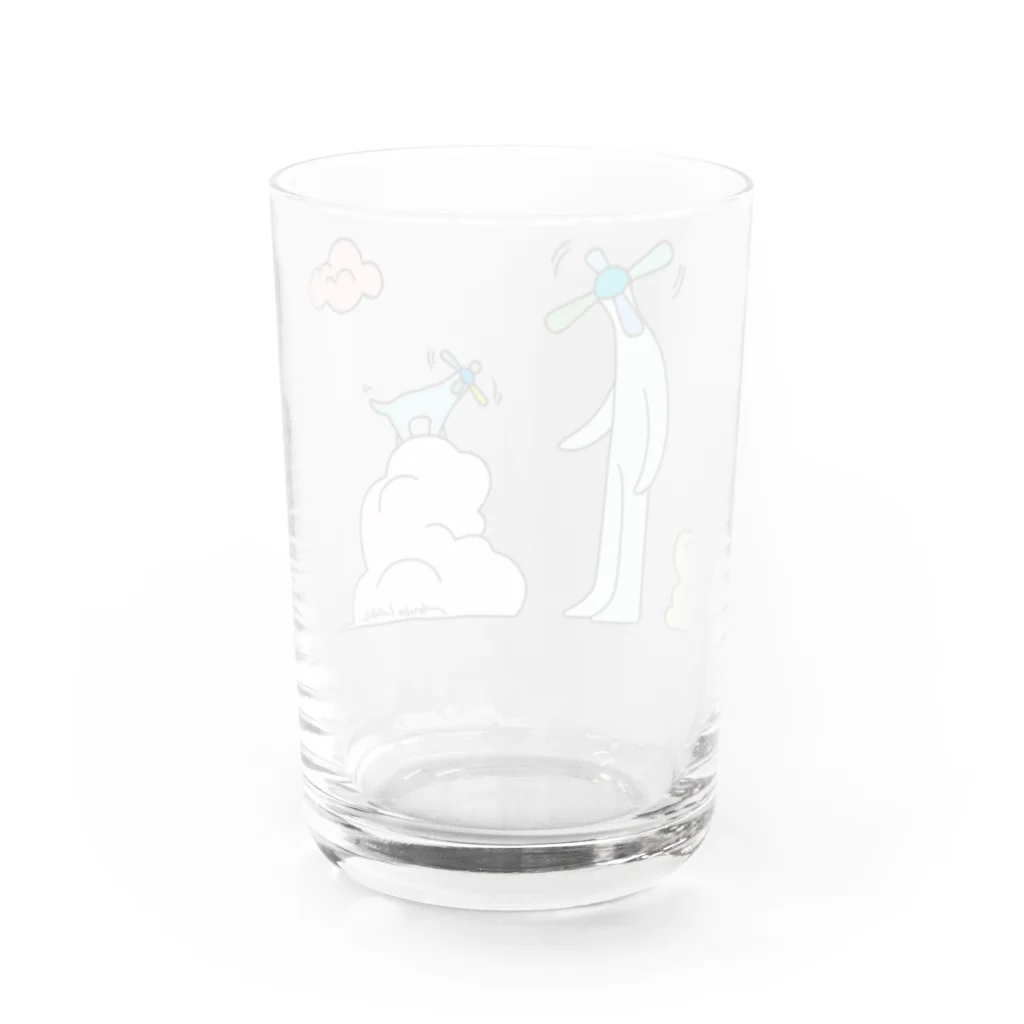 NORIKO IWAKIのヤンチョビ博士と入道雲 Water Glass :back