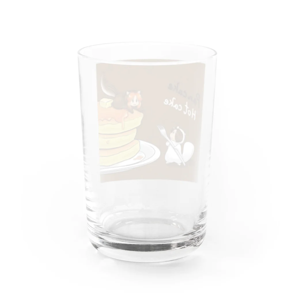 四色アペンド＋のパンケーキホットケーキ Water Glass :back