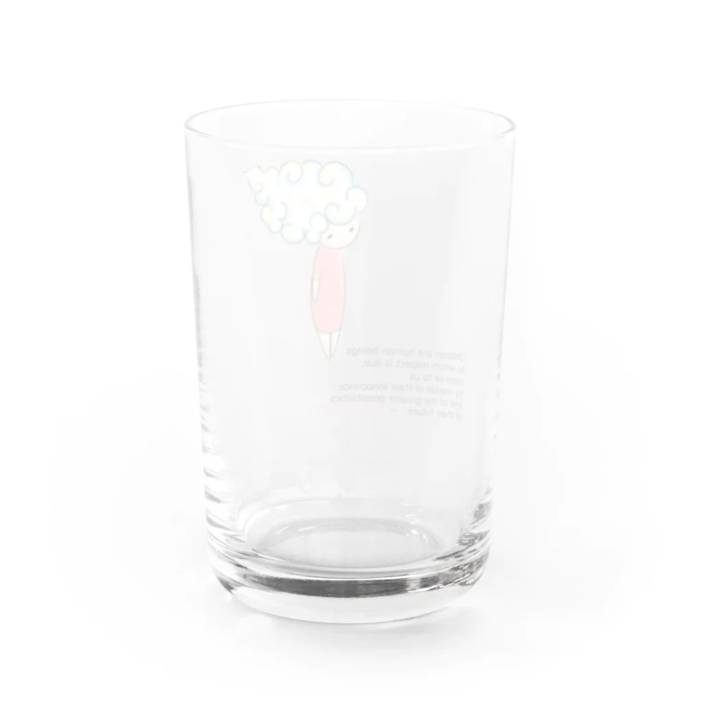 コミチアートショップの雲子さん Water Glass :back