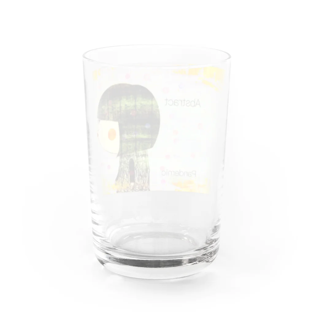 koujirou@mixedmediaのアブストラクトパンデミック Water Glass :back