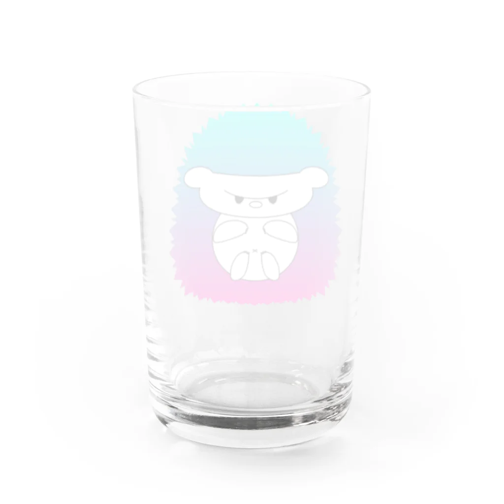 HarikoHarioの警戒するハリネズミ(トロピカル) Water Glass :back