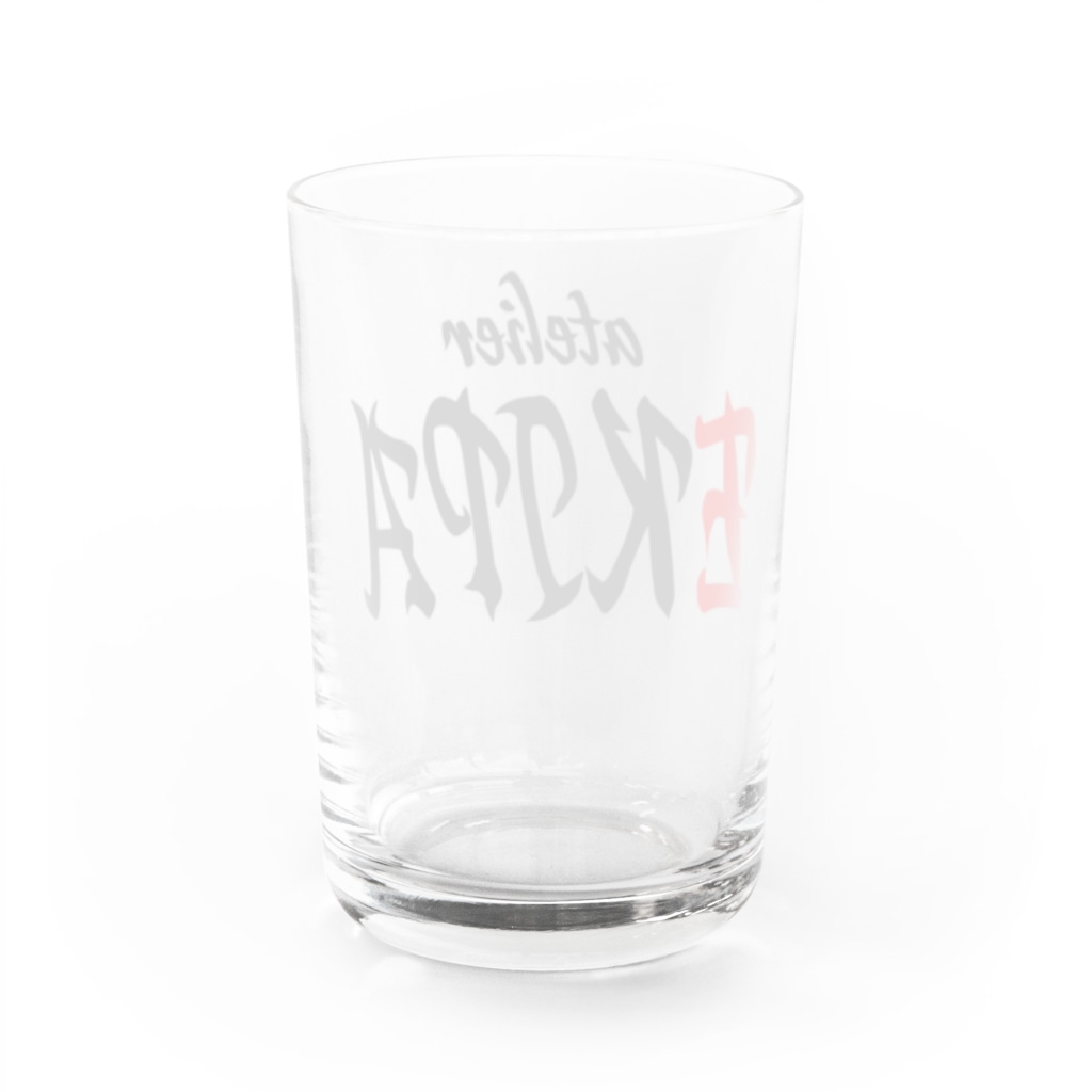 アトリエヱキパのアトリエヱキパ　ロゴ Water Glass :back