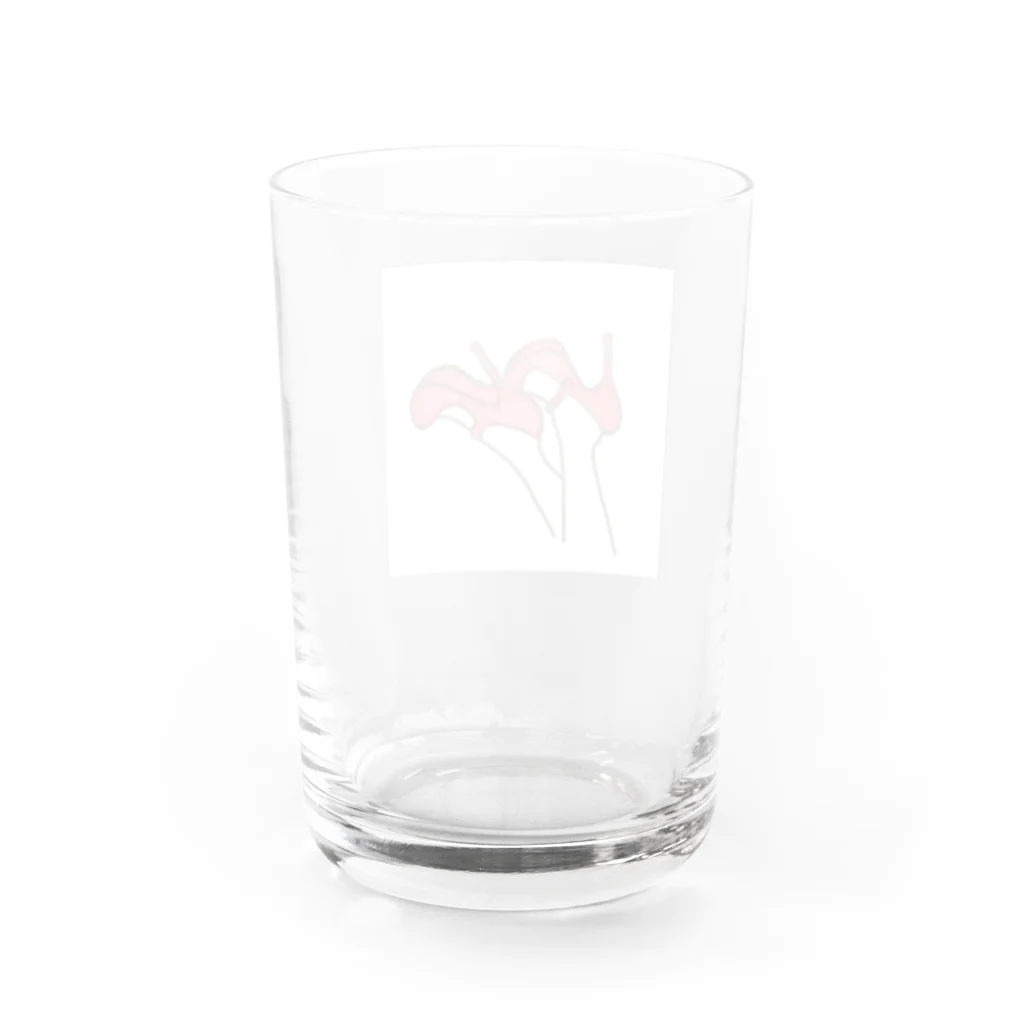 さくらんぼのハイヒール Water Glass :back