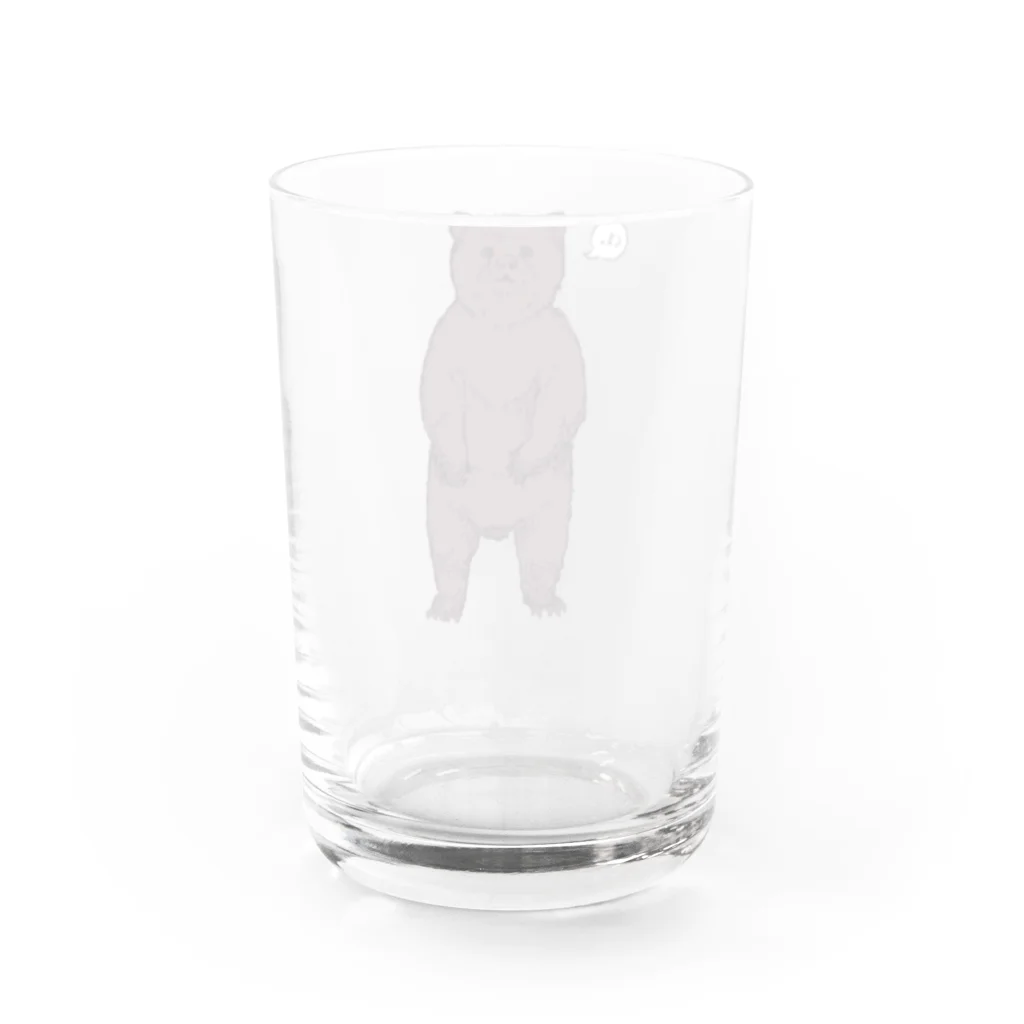 あらぶり屋のあいさつくまさん Water Glass :back