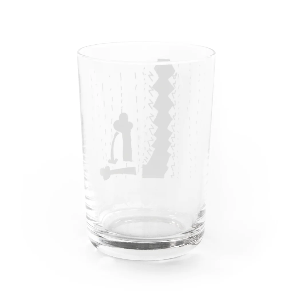 Shujiのカミナリ⚡ゴロゴロ Water Glass :back