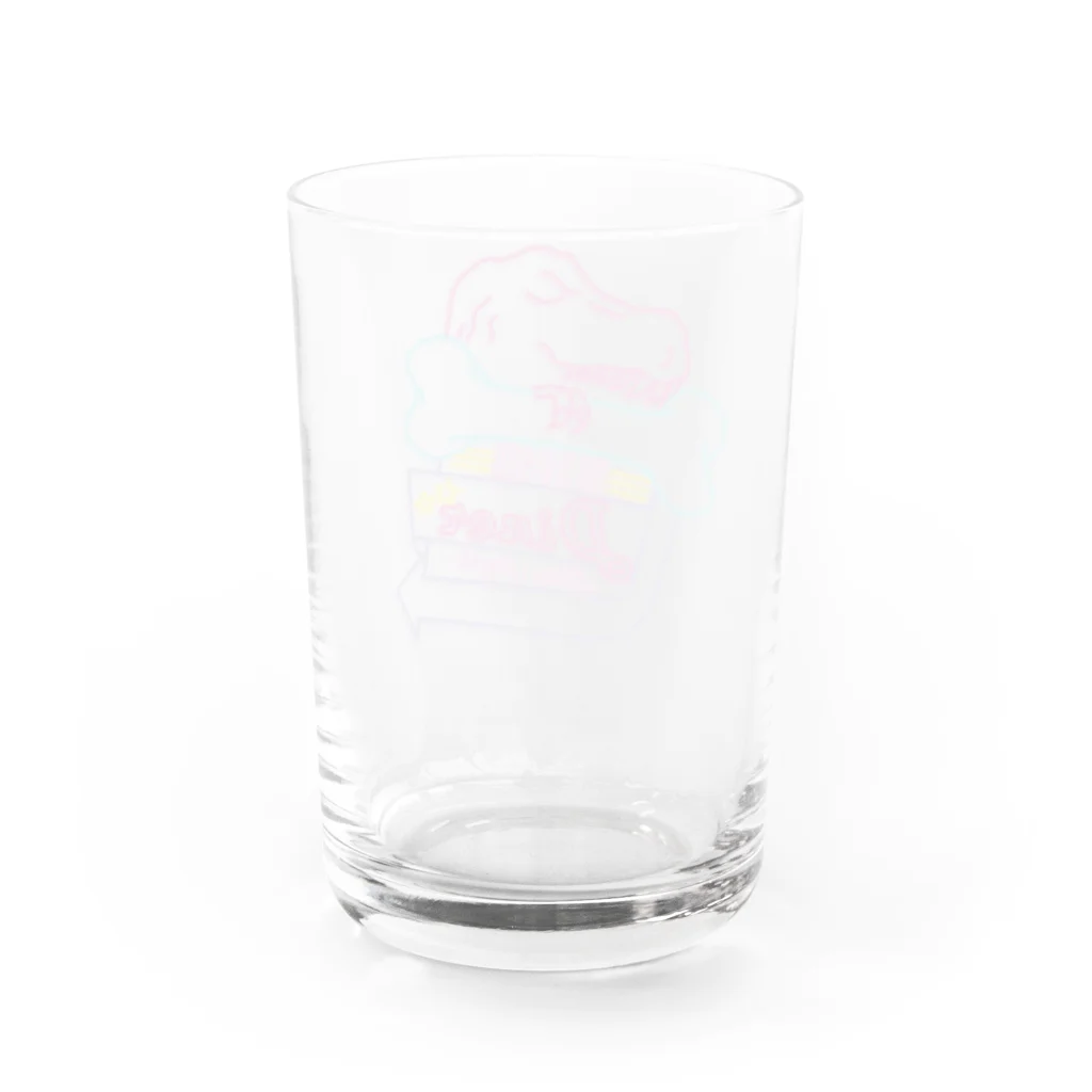 Dino World🦕🌙のNEON DINO DINER Water Glass :back