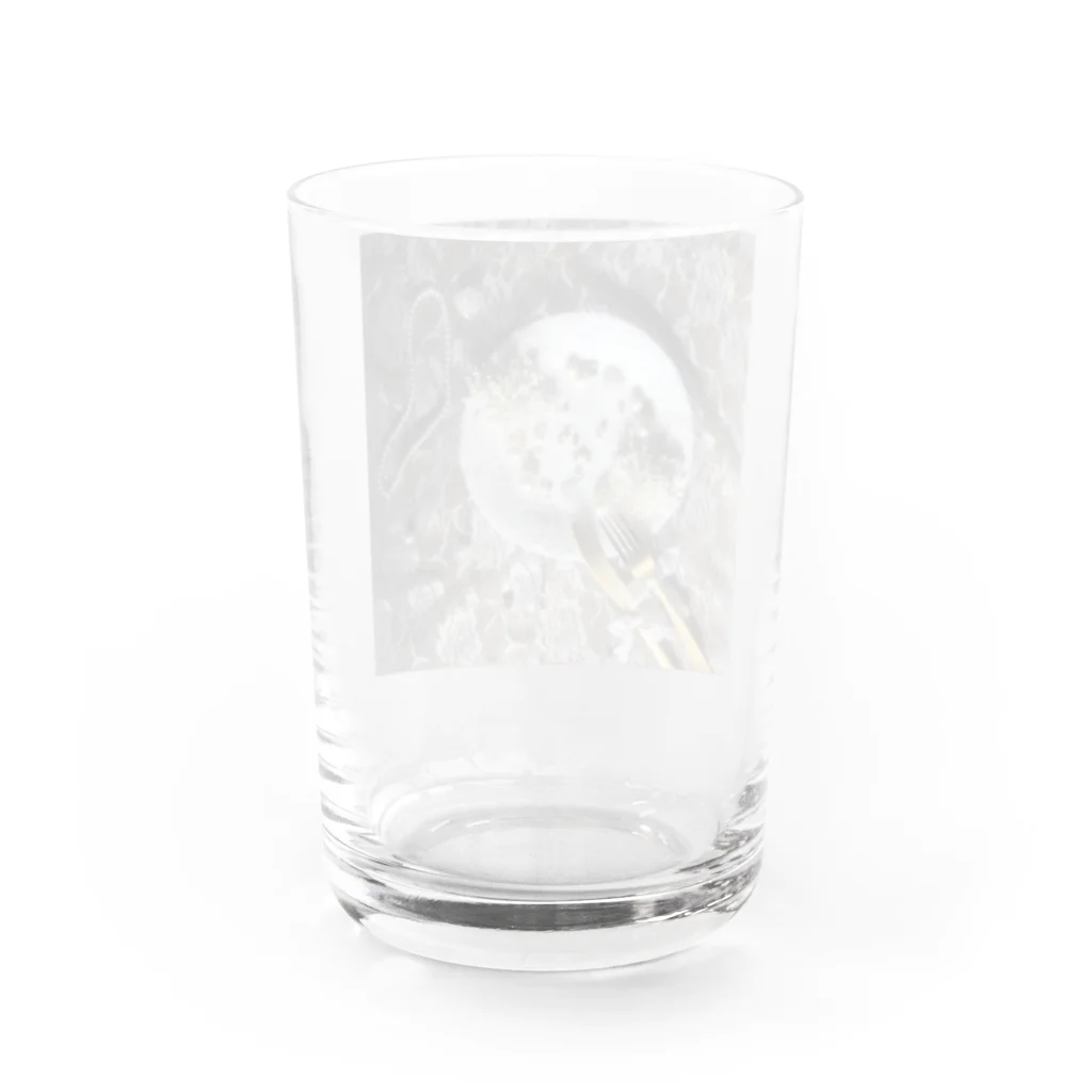 CROWのレースとパール Water Glass :back