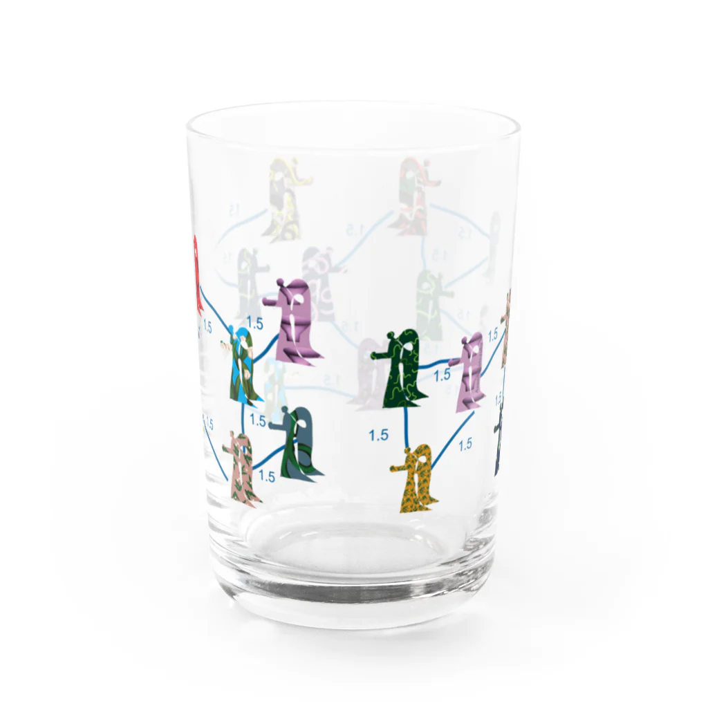 SHOP CMYKのSocial distance D Water Glass :back