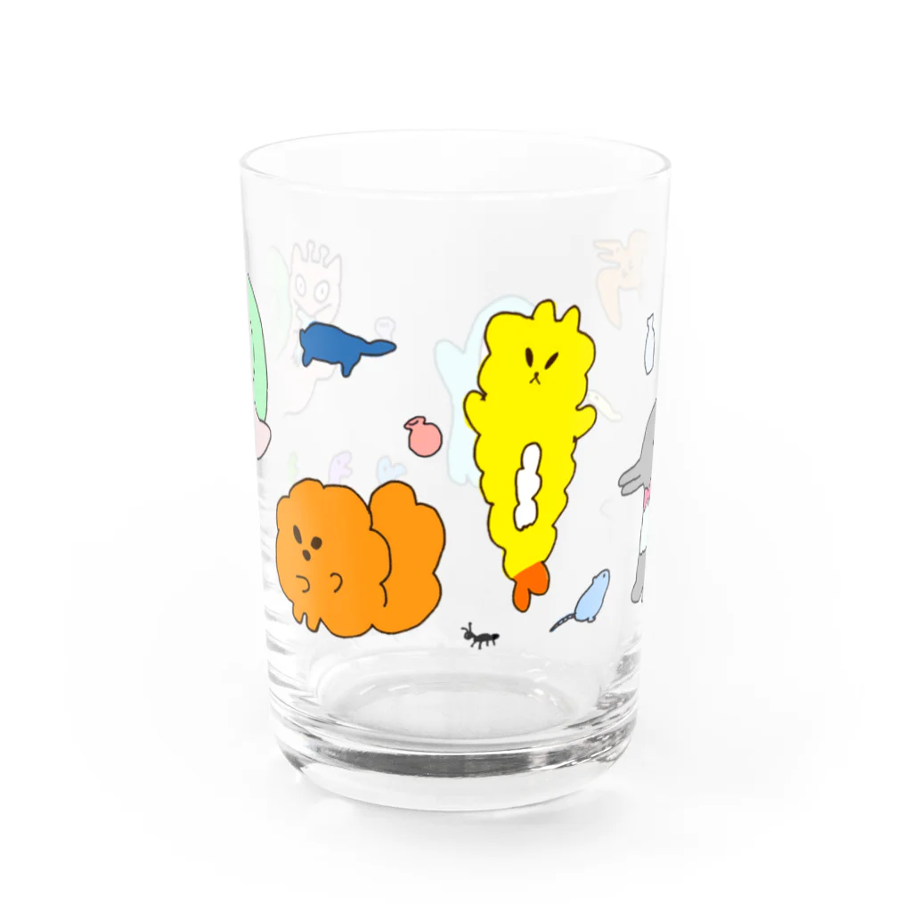 かなもけんのたこまつぺろんにょとともだち Water Glass :back