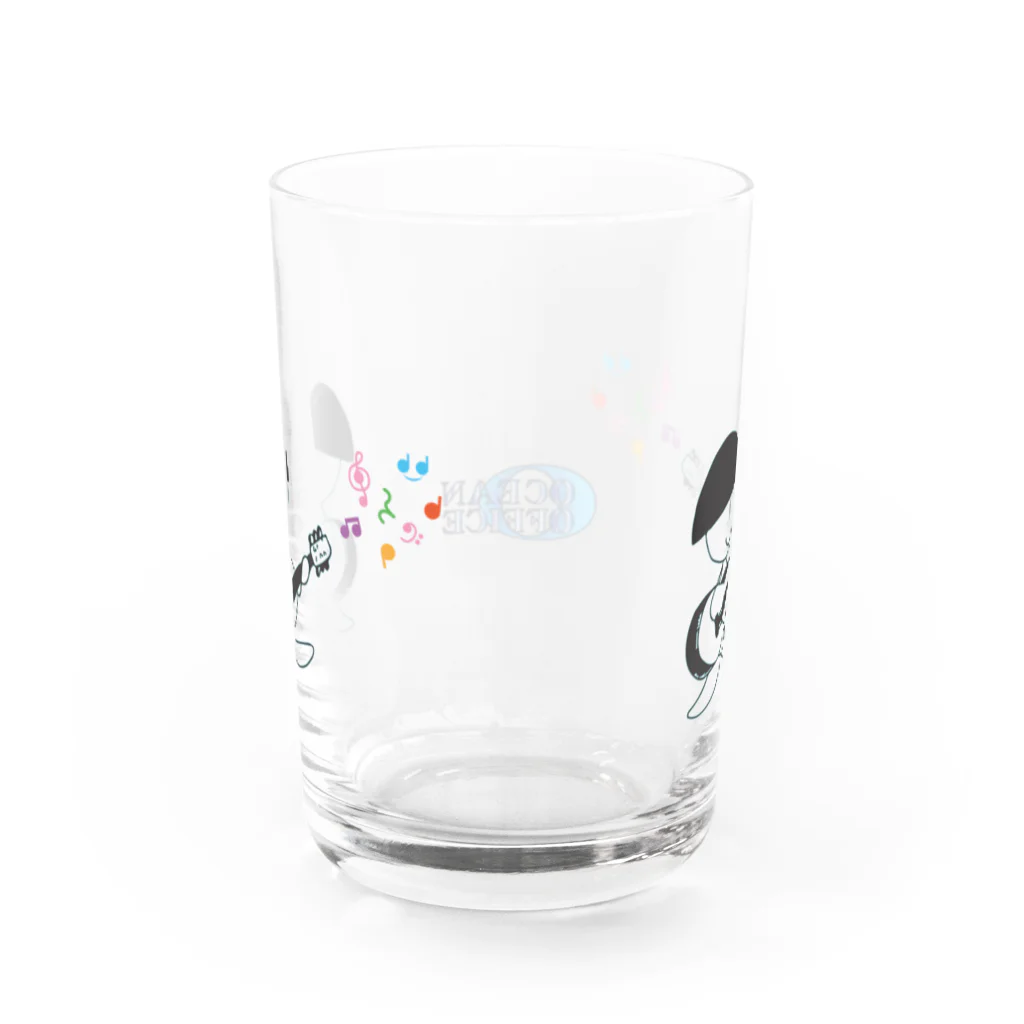 OCEAN OFFICEのギタークボちゃんグラス Water Glass :back