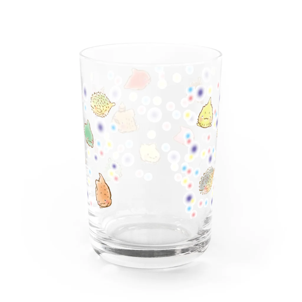 きたいのぞみ(ki)のパターンだんごうお Water Glass :back