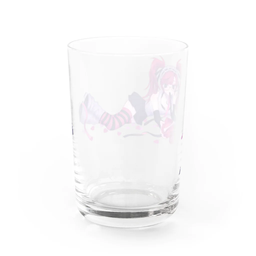 ナタコデデの赤メガネ娘 Water Glass :back