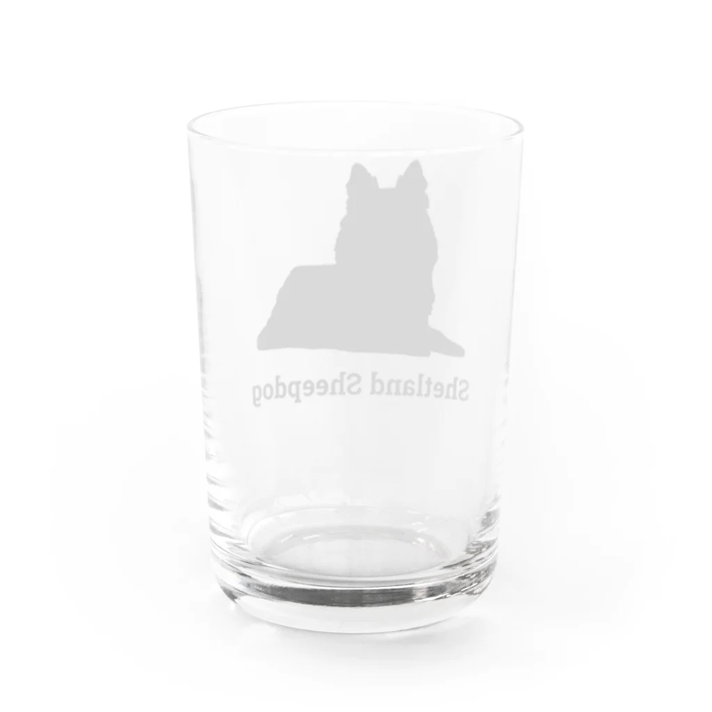 SELECT-1のシェットランドシープドッグ Water Glass :back