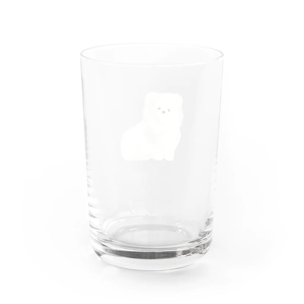 papiko くまさんの【小林愛香さん 着用】ふわふわ　ポメラニアン Water Glass :back