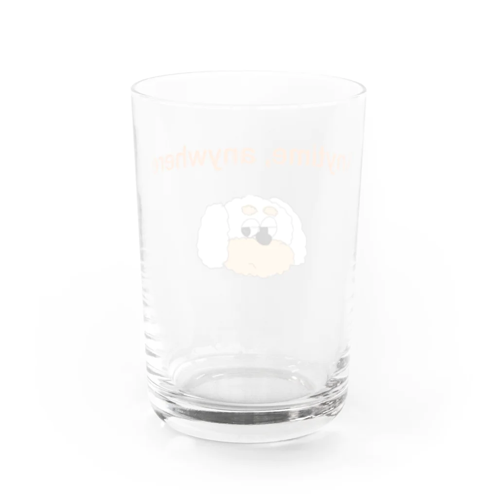 odenの生意気なイヌ　Cheeky dog Water Glass :back
