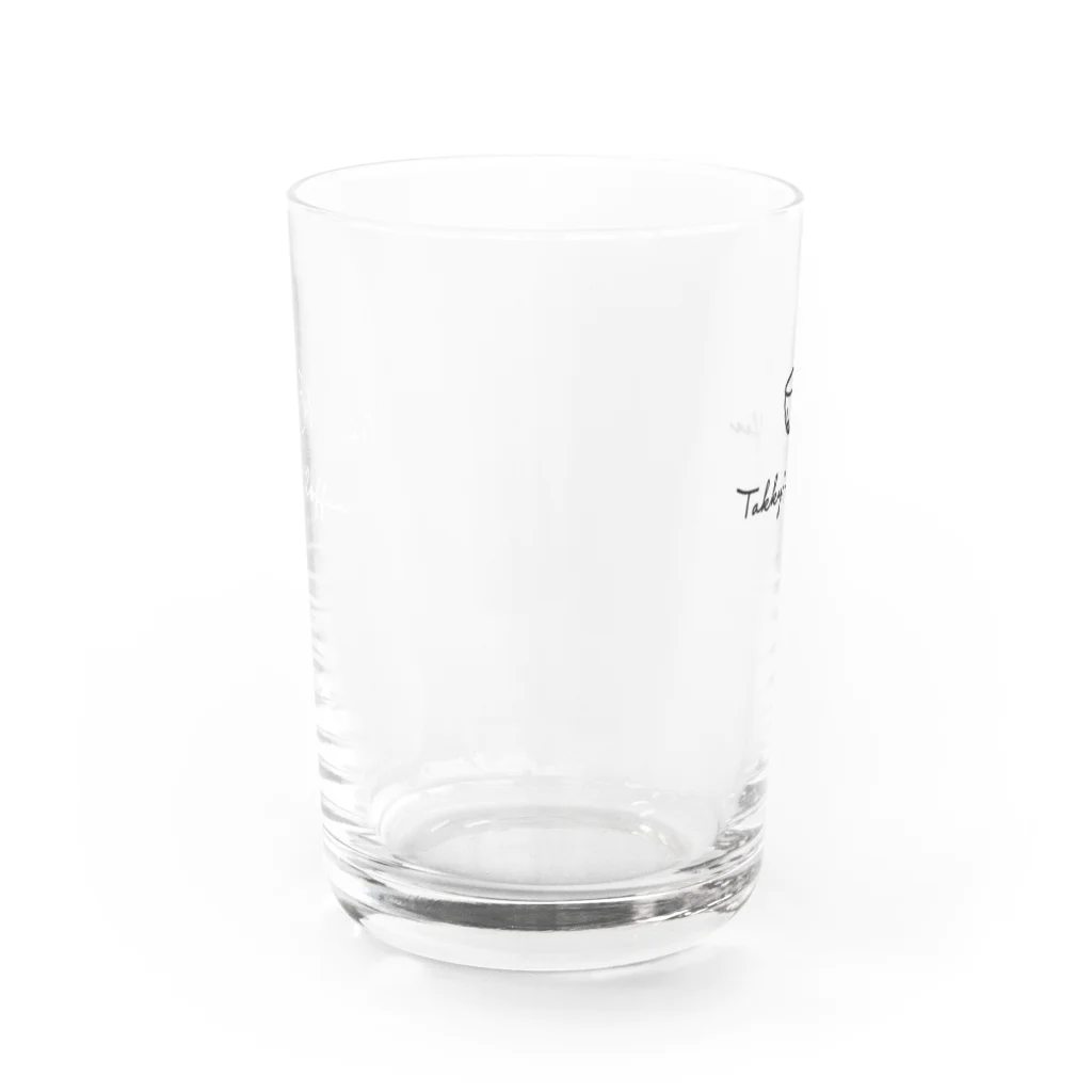 Frame The Sceneryのtakky's coffee (black&white) Water Glass :back