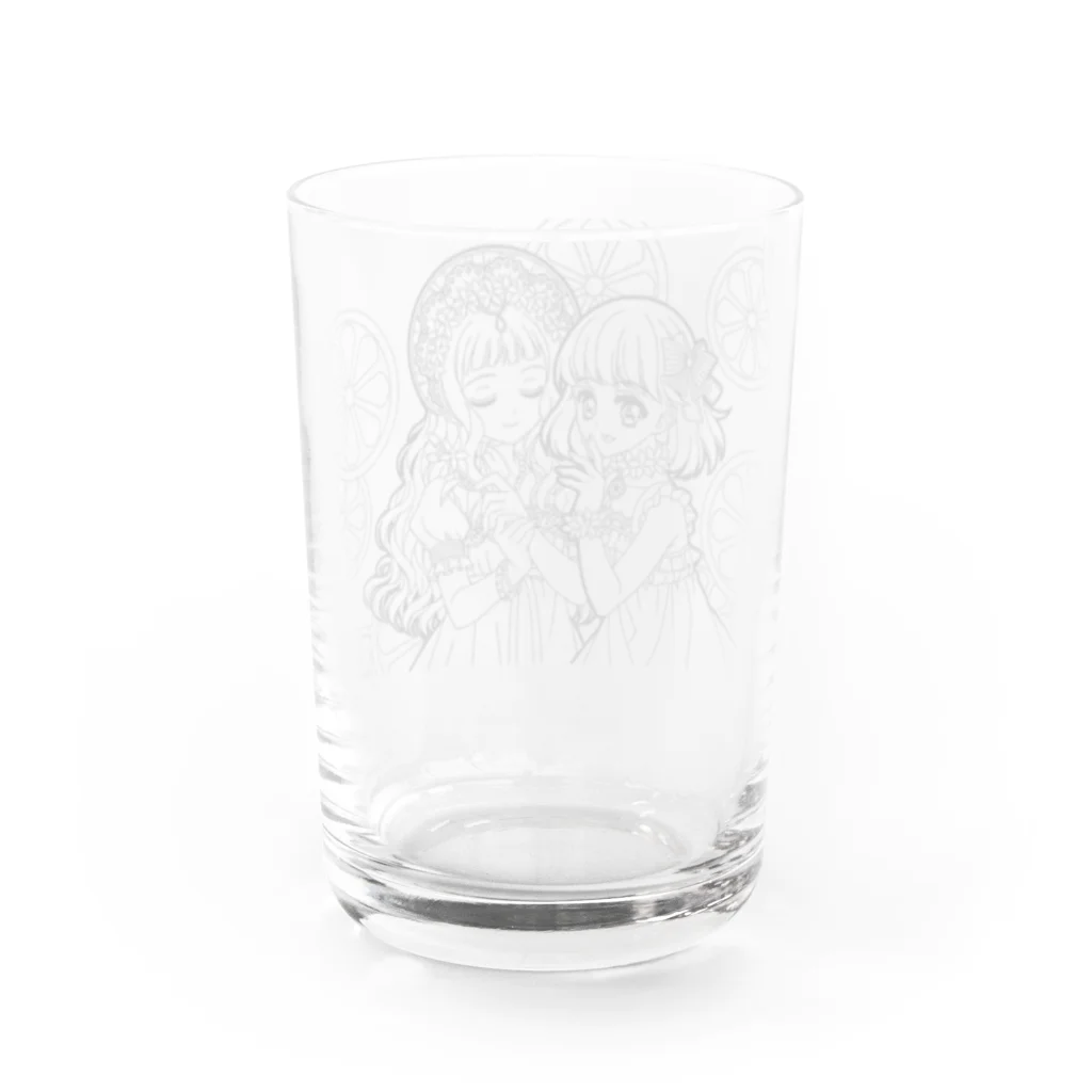 オペラのレモンの妖精（線画） Water Glass :back