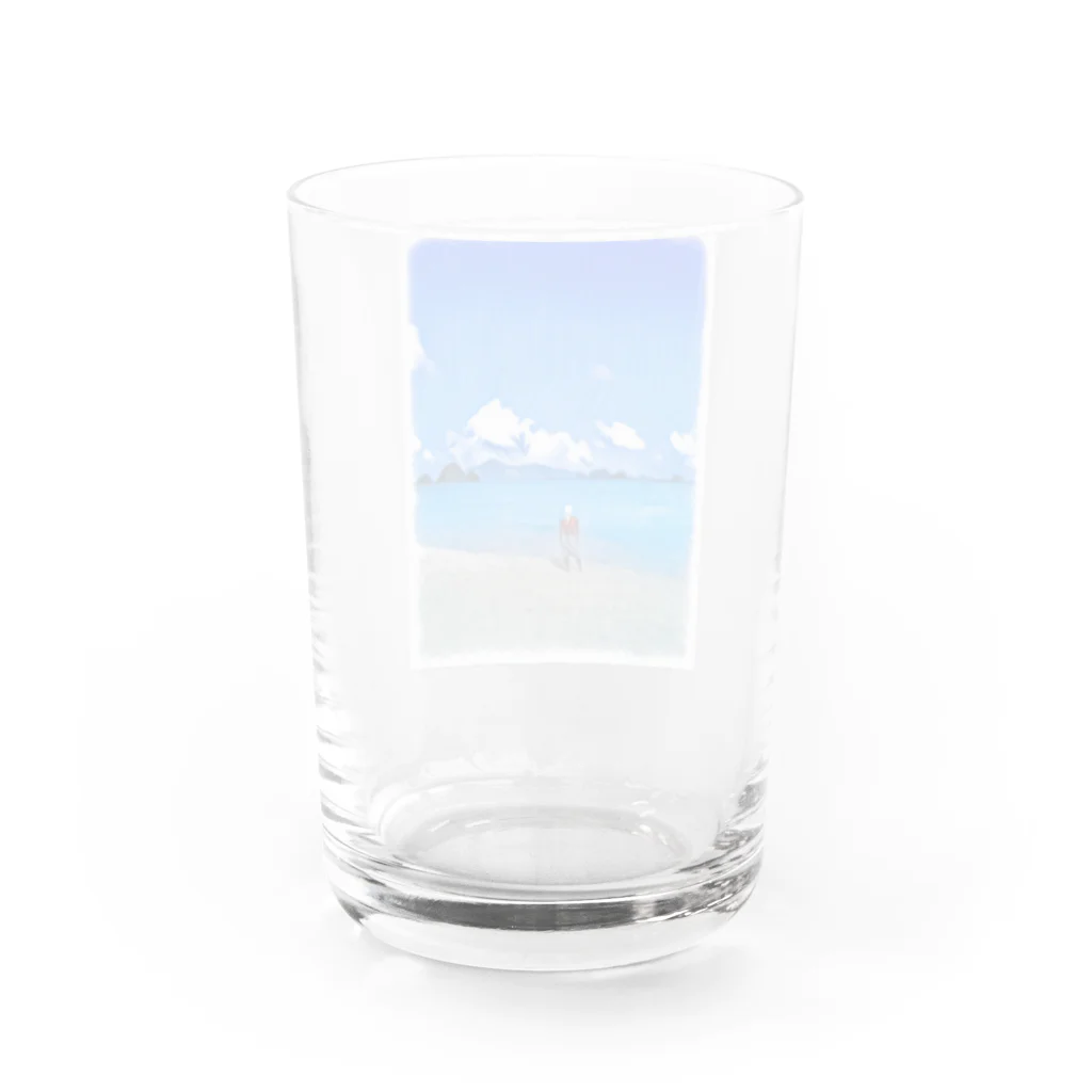 野鳥と犬の竃蔵屋(かまくらや)の沖縄県座間味島 Water Glass :back