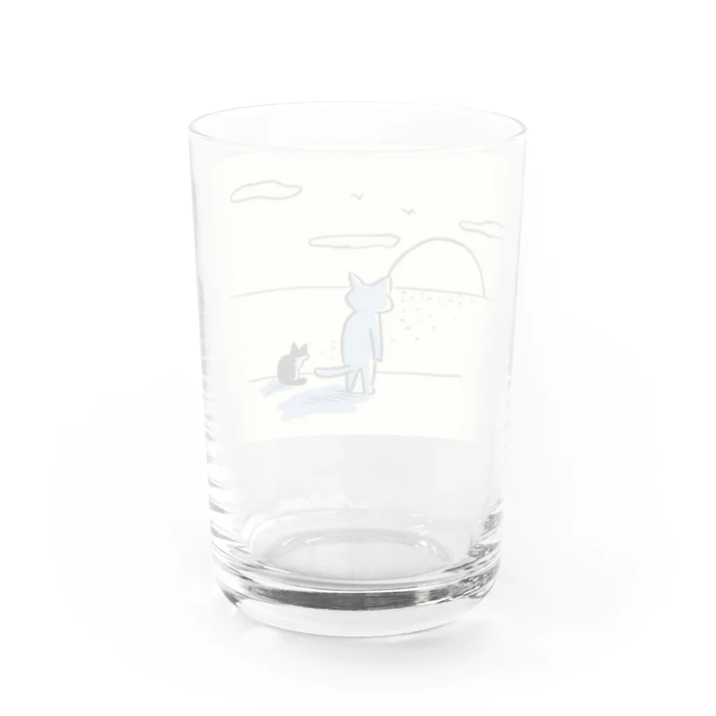 熊沢雑貨店の猫背で夕陽を見る会 Water Glass :back