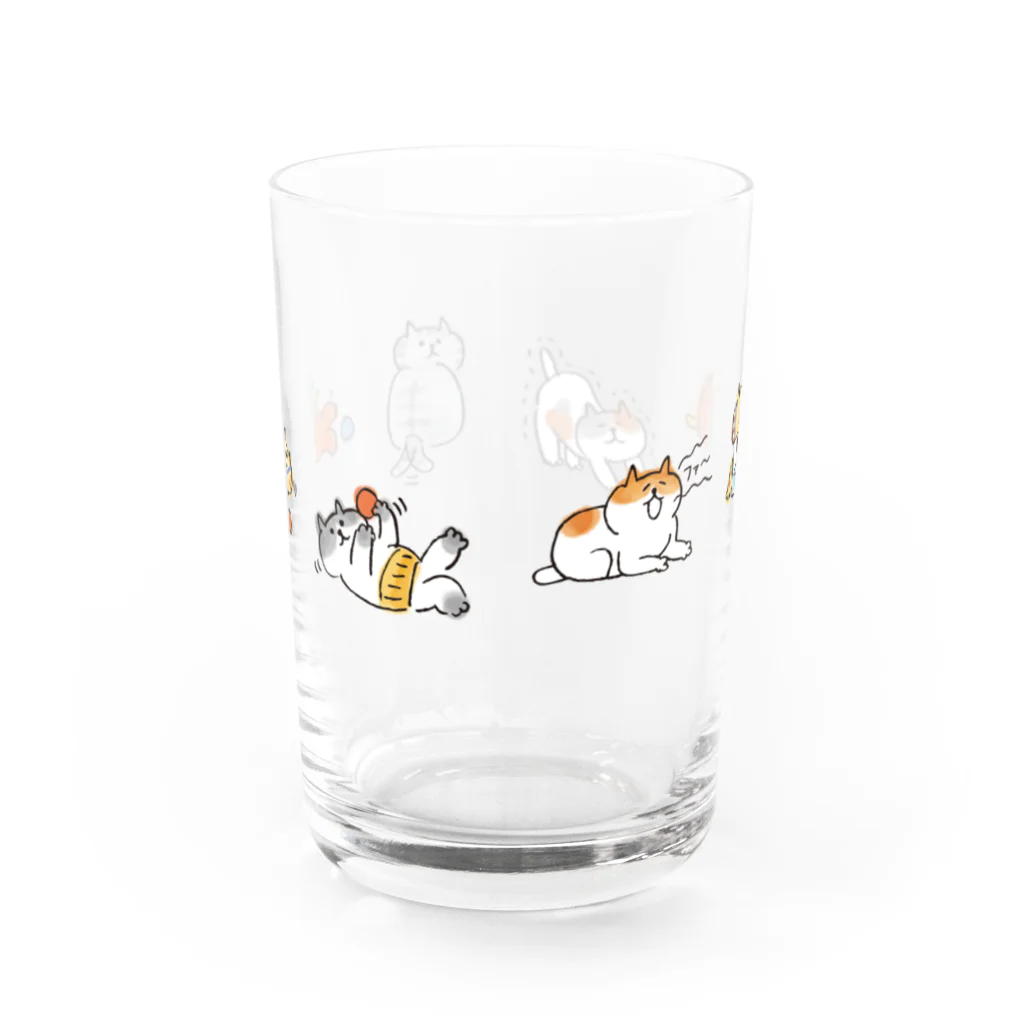 ごろごろにゃんすけのねこらしいにゃんすけ Water Glass :back