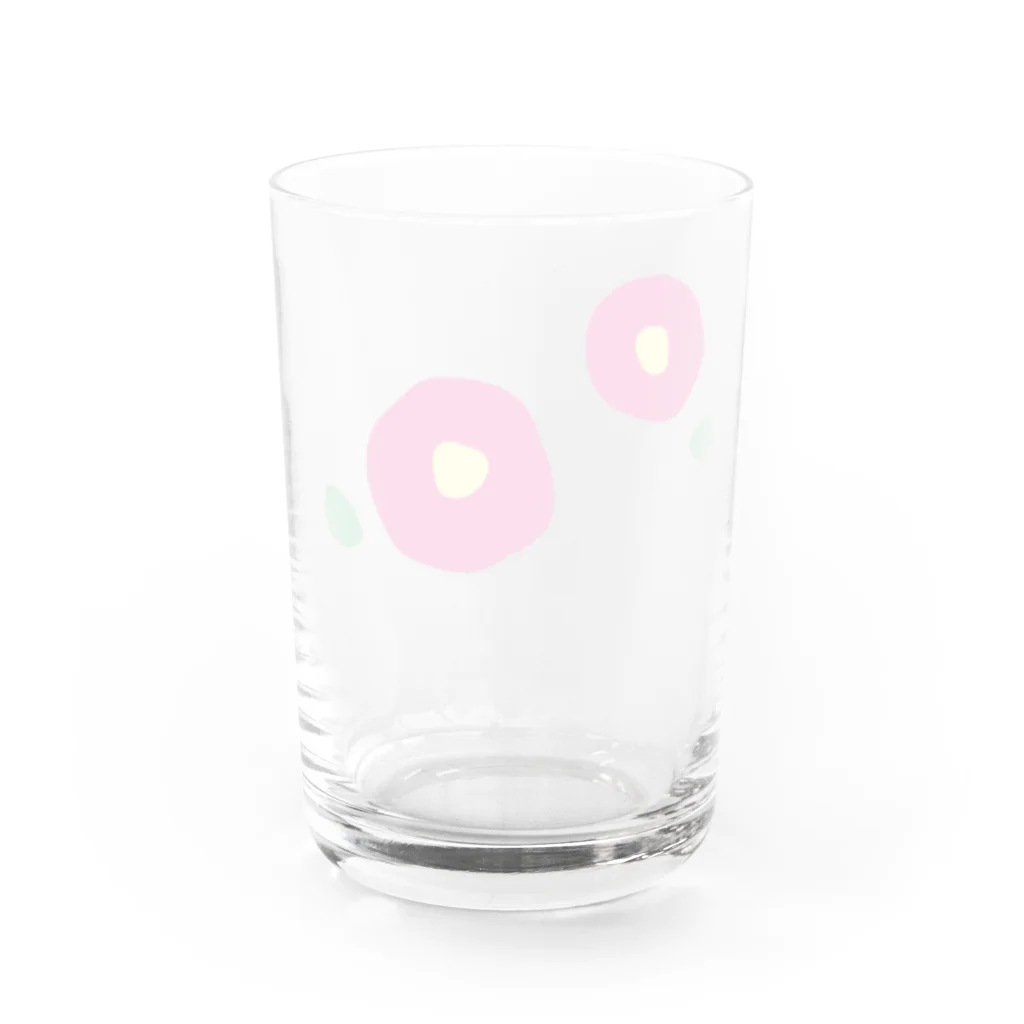 kozukuzukzの椿（濃ピンクふたつ） Water Glass :back