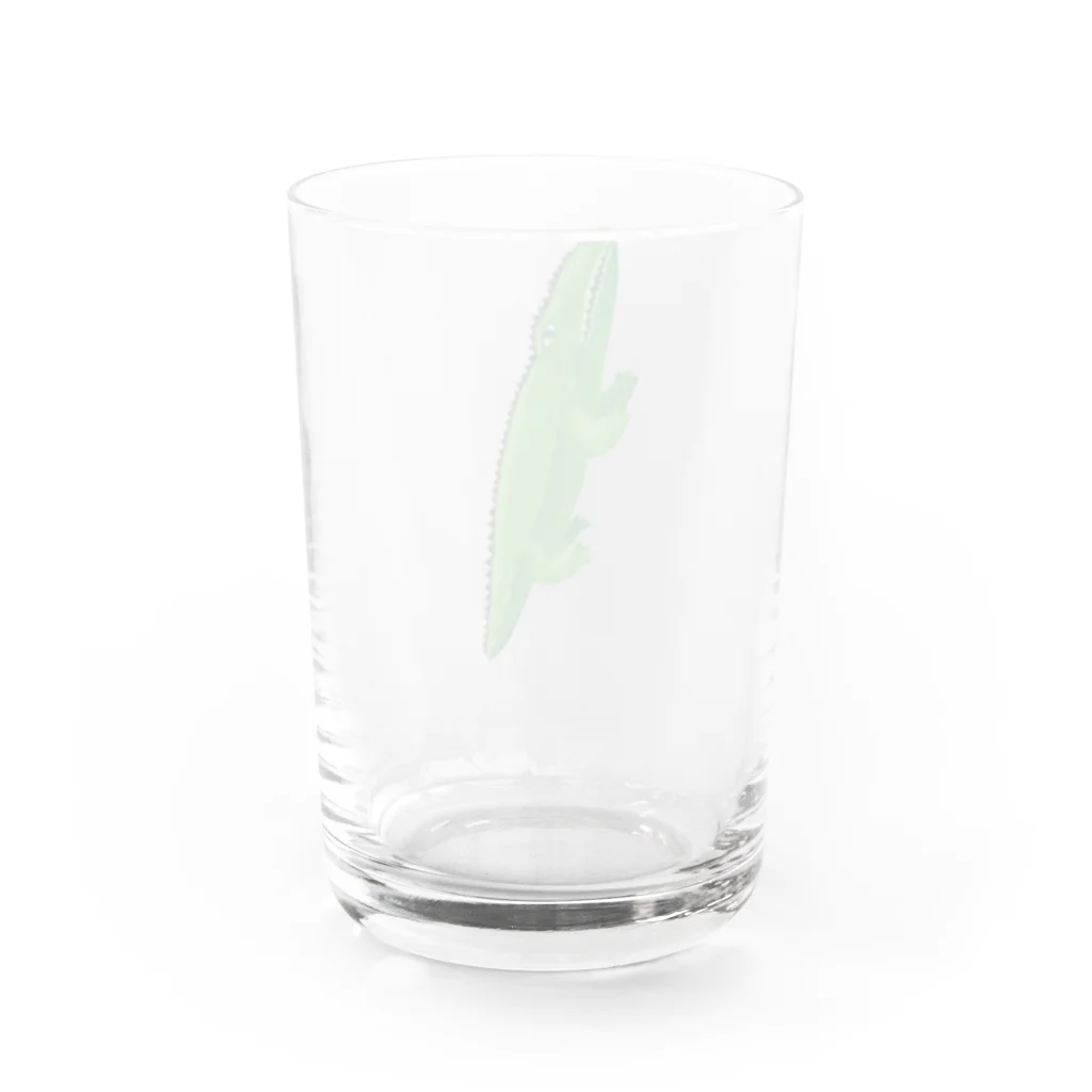 サイドメニューのワニ。 Water Glass :back