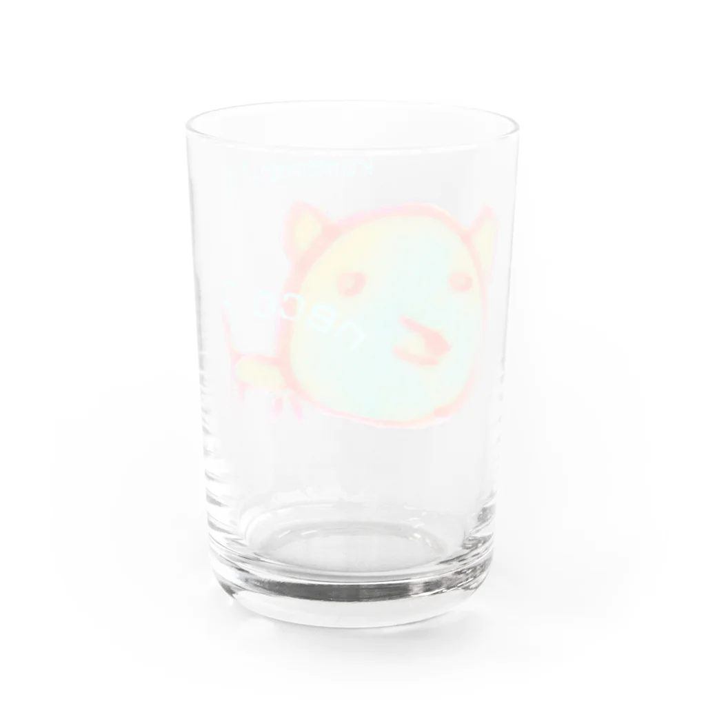 kumamoru*qの猫？…いえいえ、ネズミですよ。 Water Glass :back