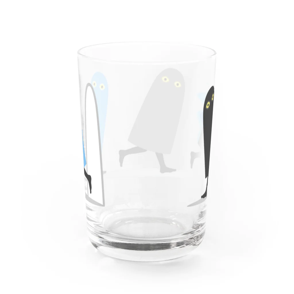 umeumeの走るメジェド Water Glass :back