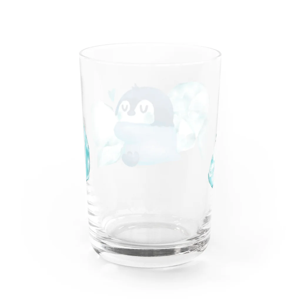 オムタマスタジオの氷とペンギン Water Glass :back