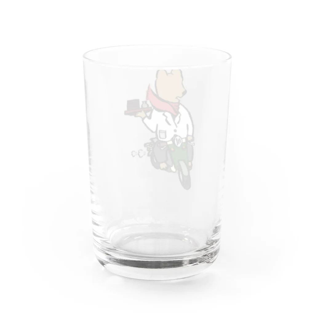 気ままに創作　よろず堂の配達くまさん　黒線 Water Glass :back